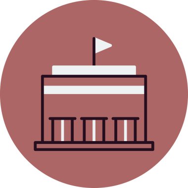 Belediye Binası web simgesi basit tasarım 