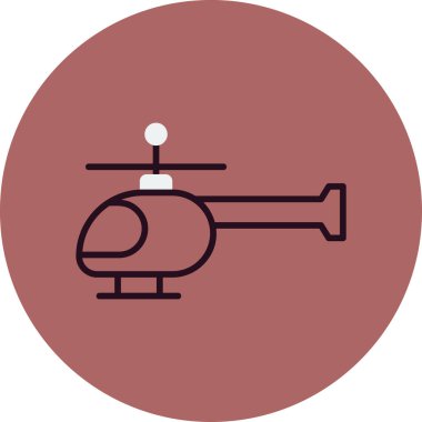 Helikopter. Web simgesi basit illüstrasyon