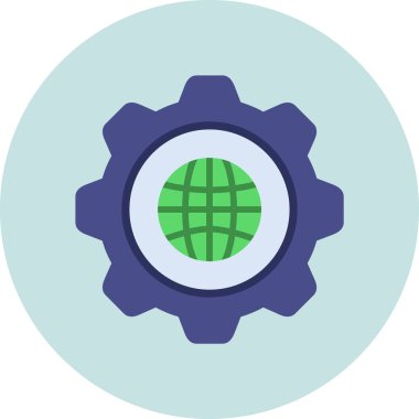 global internet ağı. Web simgesi basit illüstrasyon