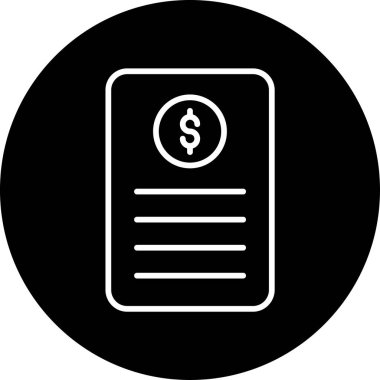 Bill simgesi, vektör illüstrasyonu basit tasarım