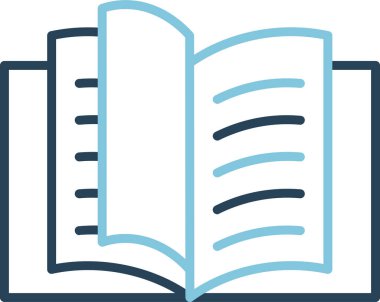 kitap simgesi, vektör illüstrasyonu basit tasarım