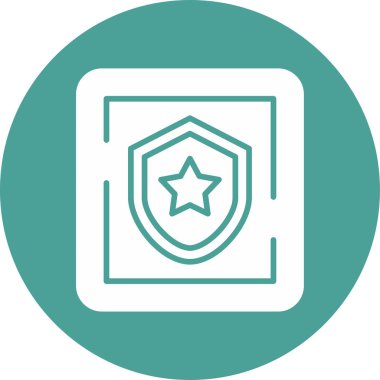 Polis İstasyonu Simgesi vektör illüstrasyonu