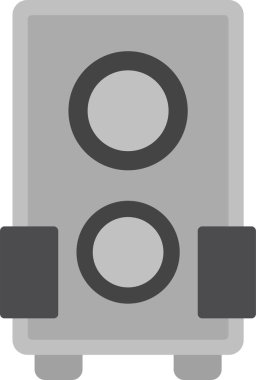 Müzik Sözcüsü Web simgesi basit illüstrasyon