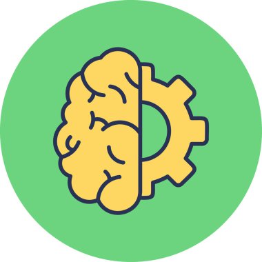 Aklını kullan. Web simgesi basit illüstrasyon 