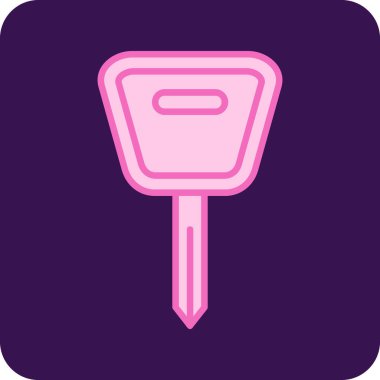 Araba anahtar simgesi, vektör çizim