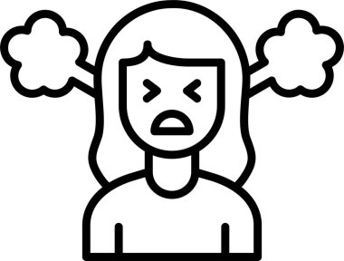 kızgın ifade vektör illüstrasyon tasarımı 