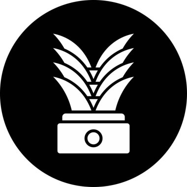 Yucca Modern Simgesi Beyaz Arkaplanda İzole Edildi 