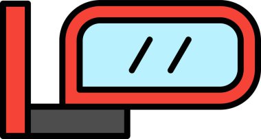 Yan Ayna 'nın basit doğrusal çizimi