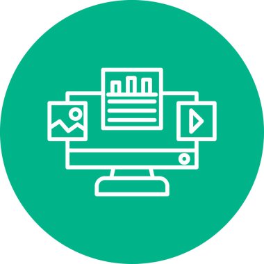 Dijital Pazarlamanın basit doğrusal çizimi