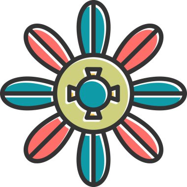 Yasemin çiçeği ikonu vektör illüstrasyonu