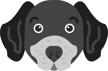 Rottweiler köpek simgesi vektör çizimi