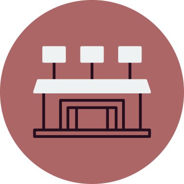 Stadyum. Web simgesi basit illüstrasyon
