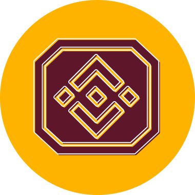 Binance madeni parası. Web simgesi basit illüstrasyon