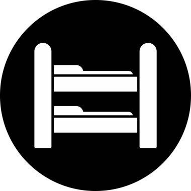 Bunk Bed web simgesi vektör illüstrasyonu