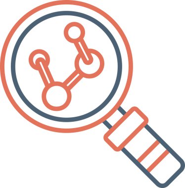 Büyüteç yapımı araştırmasının basit vektör illüstrasyonu