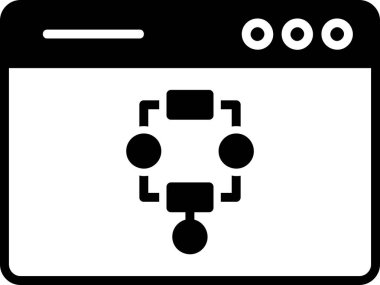 algoritma web simgesi vektör illüstrasyonu