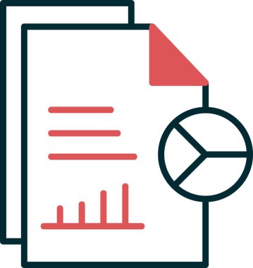 belge mali Rapor vektör simgesi  