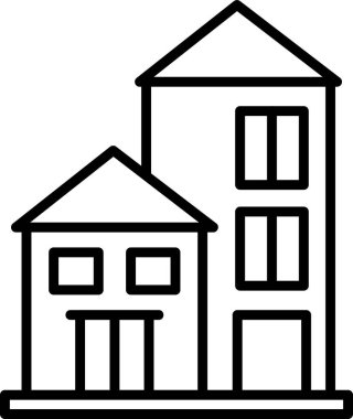 evler web simgesi basit illüstrasyon  