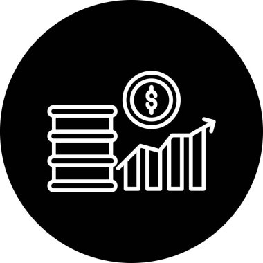 İş ve finans simgesinin vektör illüstrasyonu