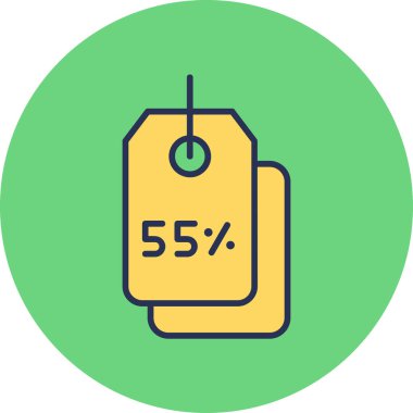 İndirim etiketi vektör illüstrasyonu 