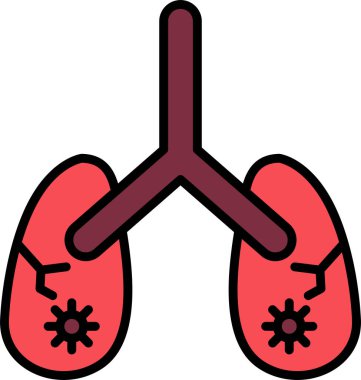 İnsan akciğerlerinin ana hatları çizimi