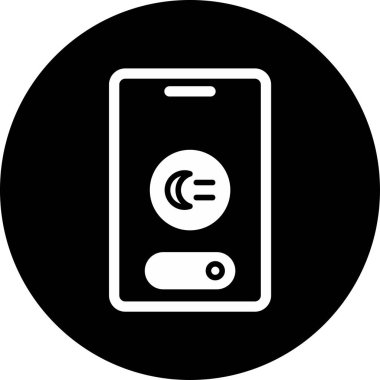 Gece modu. Web simgesi basit illüstrasyon