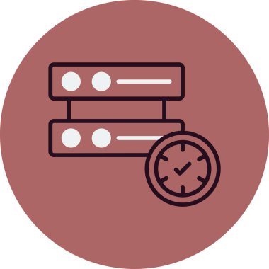 Basit Zaman simgesinin vektör illüstrasyonu