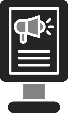 Poster. Web simgesi basit illüstrasyon