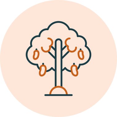 Aspen ağacı simgesi. düz dizayn. vektör illüstrasyonu       