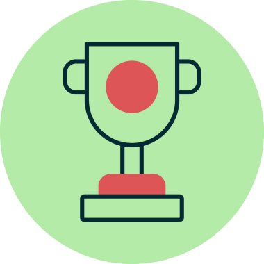 Ödül simgesinin basit doğrusal resmi