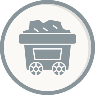 Maden arabası. Web simgesi basit illüstrasyon