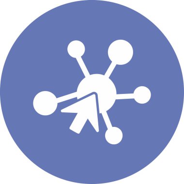 Web simgesine tıklayın, basit illüstrasyon