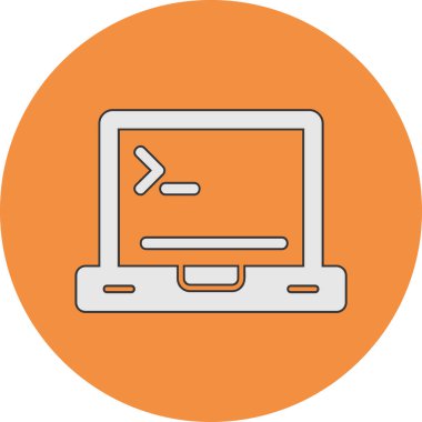 Kodlama ve Geliştirme konsepti simgesi, vektör illüstrasyonu basit tasarım