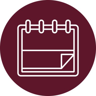 Takvim simgesi, vektör illüstrasyonu basit tasarım