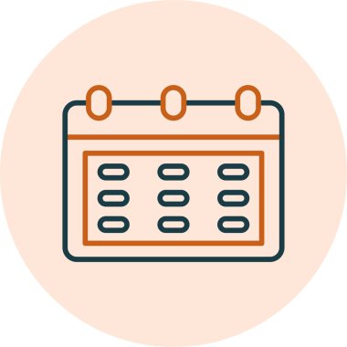 Takvim simgesi, vektör illüstrasyonu basit tasarım