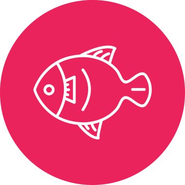 Balık. Web simgesi basit illüstrasyon 