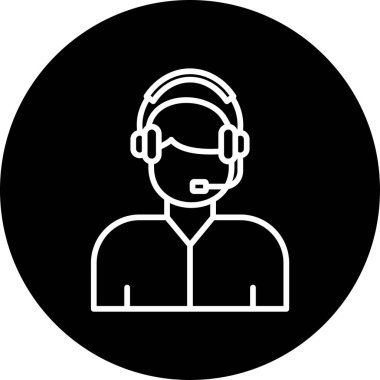 Müşteri hizmet vektör satırı simgesi