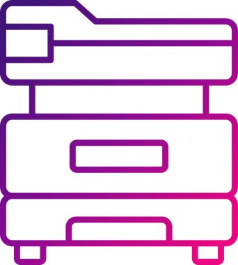 Yazıcı, web simgesi basit illüstrasyon