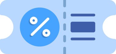 İndirim Coupon etiketi vektör illüstrasyonu