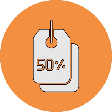 indirimli etiket simgesi, vektör illüstrasyonu basit tasarım