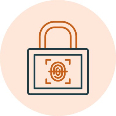 Parmak izi. Web simgesi basit illüstrasyon