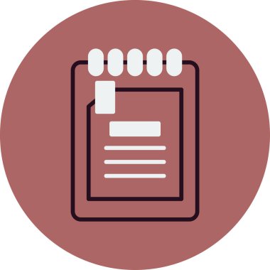 Not al. Web simgesi basit illüstrasyon