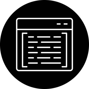 Kodlama ve Geliştirme konsepti simgesi, vektör illüstrasyonu basit tasarım