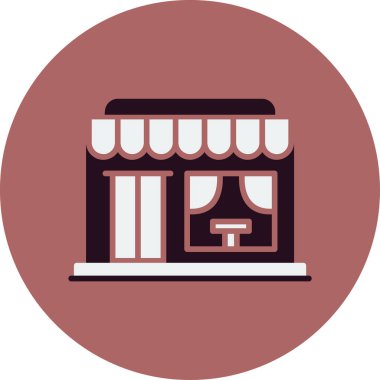 Bistro. Basit bir çizim. Ağ simgesi, logo