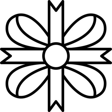 Kurdele yayı. Web simgesi basit illüstrasyon