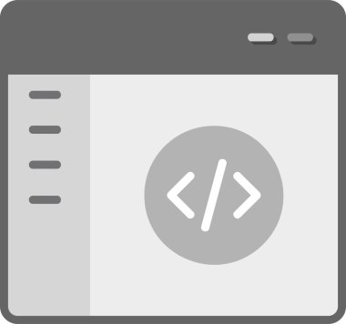 IDE simgesi, vektör illüstrasyonu basit tasarım