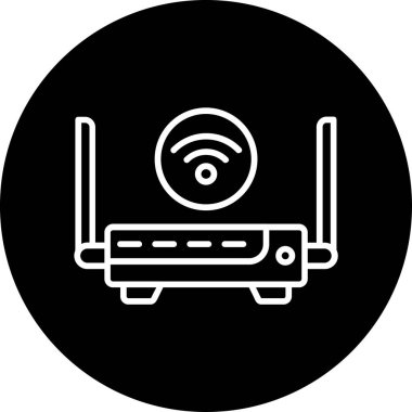 WiFi yönlendirici vektör satırı simgesi