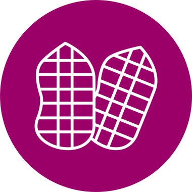 Yer fıstığı web simgesi, vektör illüstrasyonu