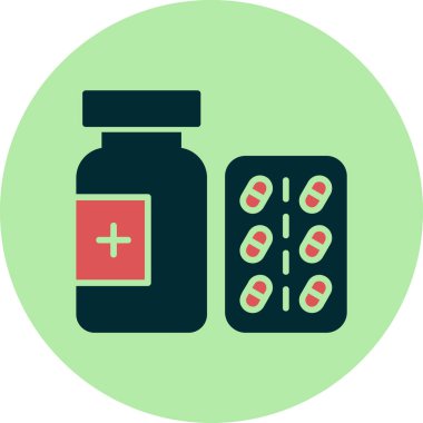 uyuşturucu ve hap ikonu vektör illüstrasyonu