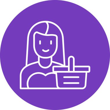 Müşteri hizmet vektör satırı simgesi